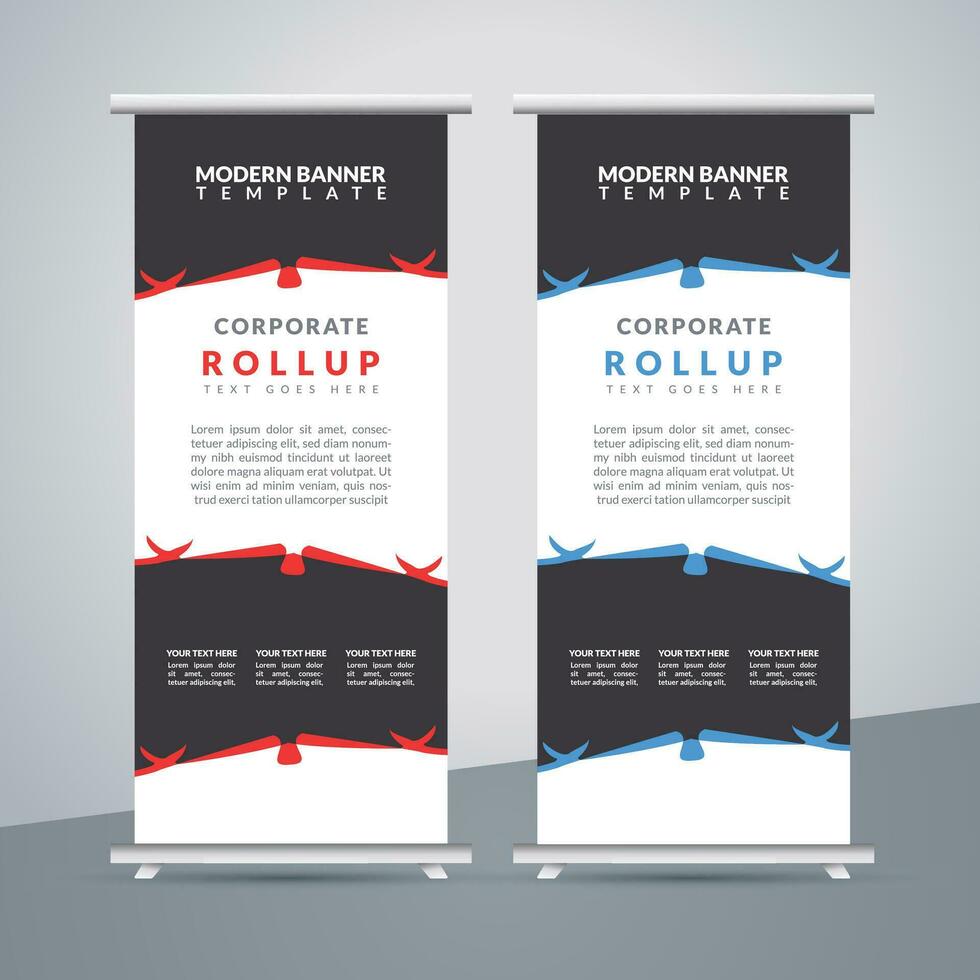 business roll up banner design display standee for presentation purpose vector