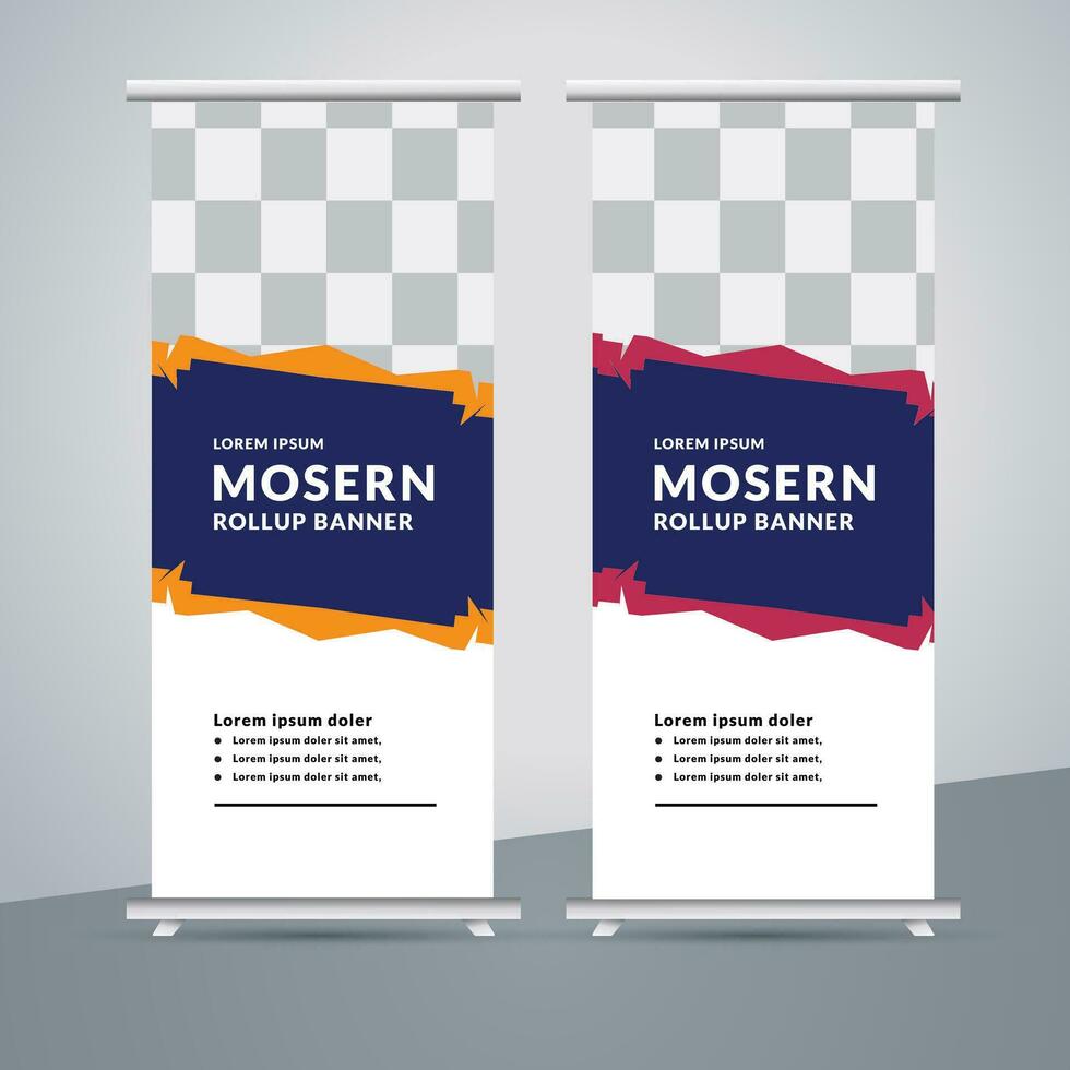 professional business roll up display standee template design vector