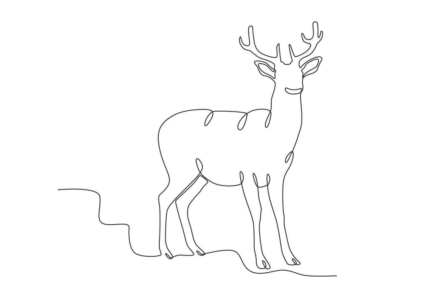 A deer looking forward vector