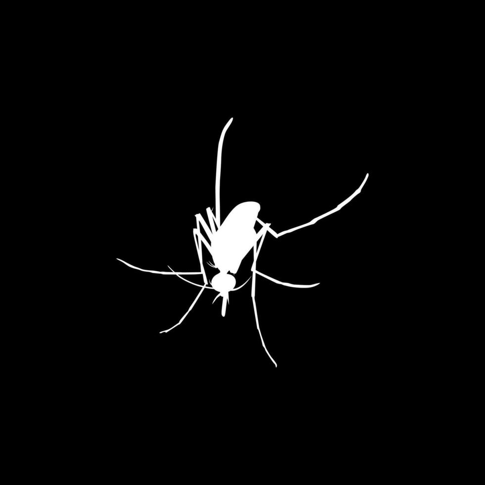 Mosquito Silhouette, can use for Art Illustration Pictogram, Website, and Graphic Design Element. Vector Illustration