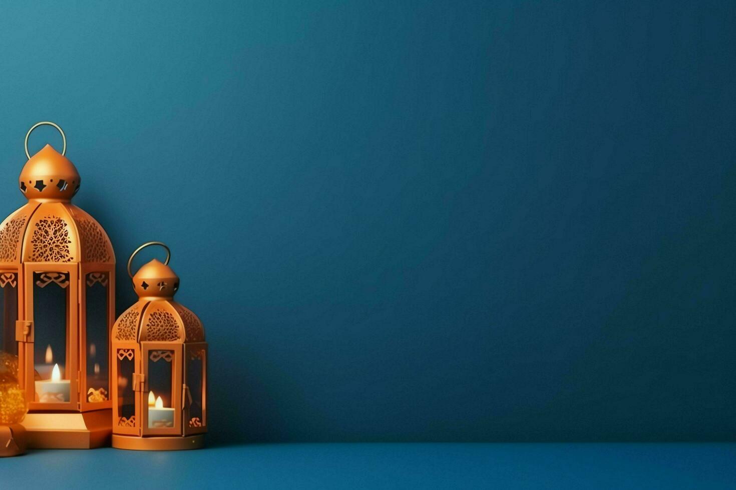 Eid mubarak and ramadan kareem greetings with islamic lantern and mosque. Eid al fitr background. Eid al fitr background of window concept by AI Generated photo