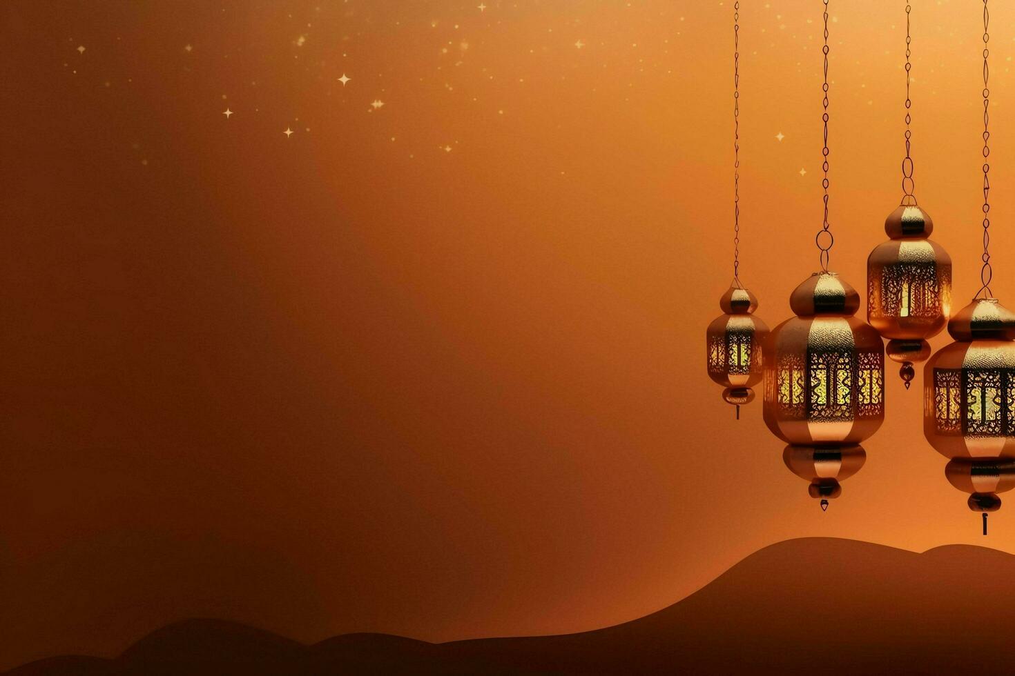 Eid mubarak and ramadan kareem greetings with islamic lantern and mosque. Eid al fitr background. Eid al fitr background of window concept by AI Generated photo