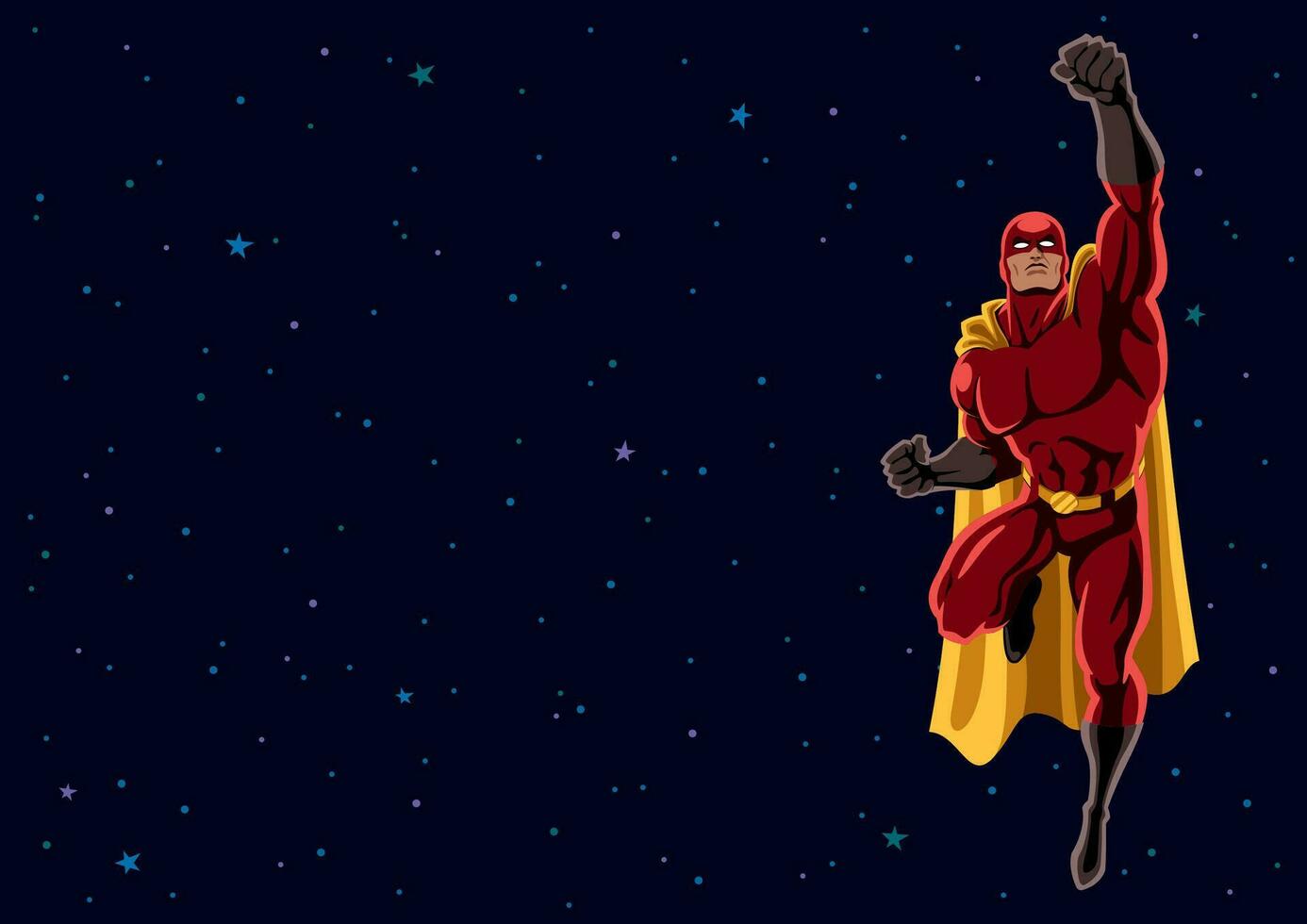 Superhero Flying 2 Space vector