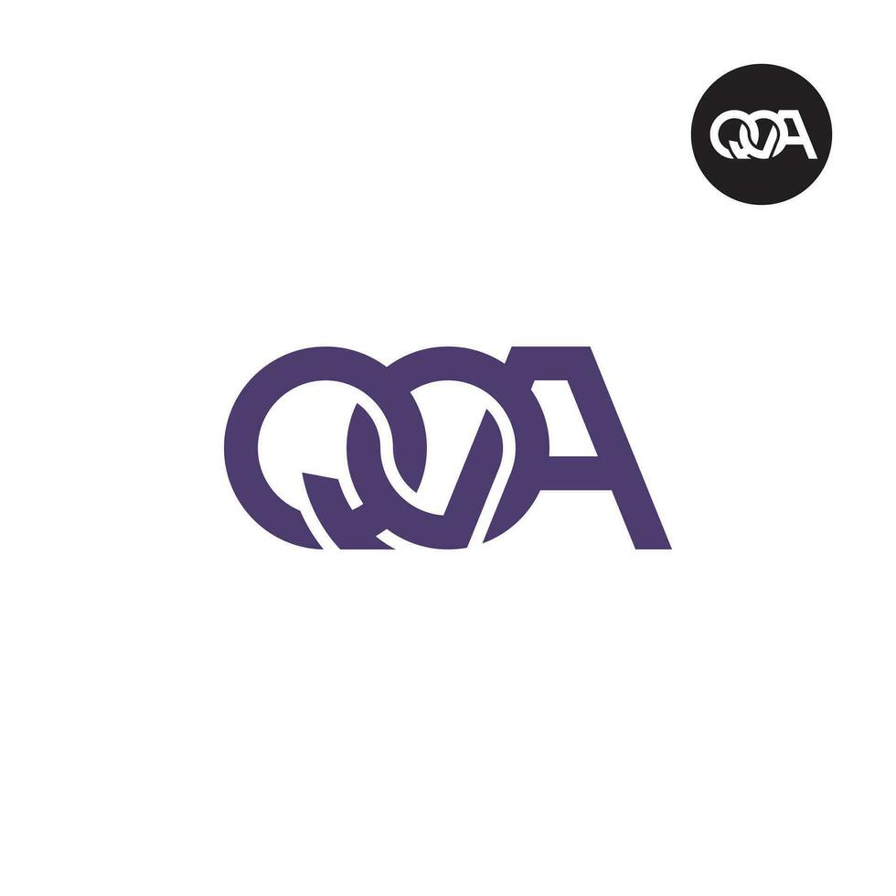 Letter QOA Monogram Logo Design vector