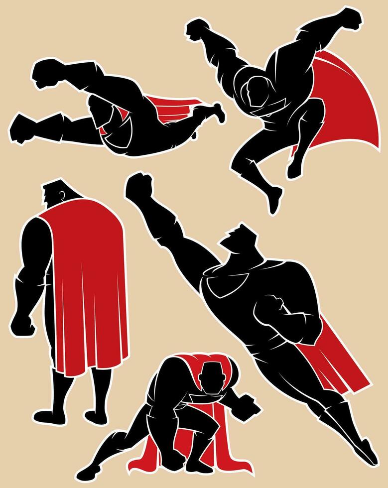 Superhero in Action 2 vector