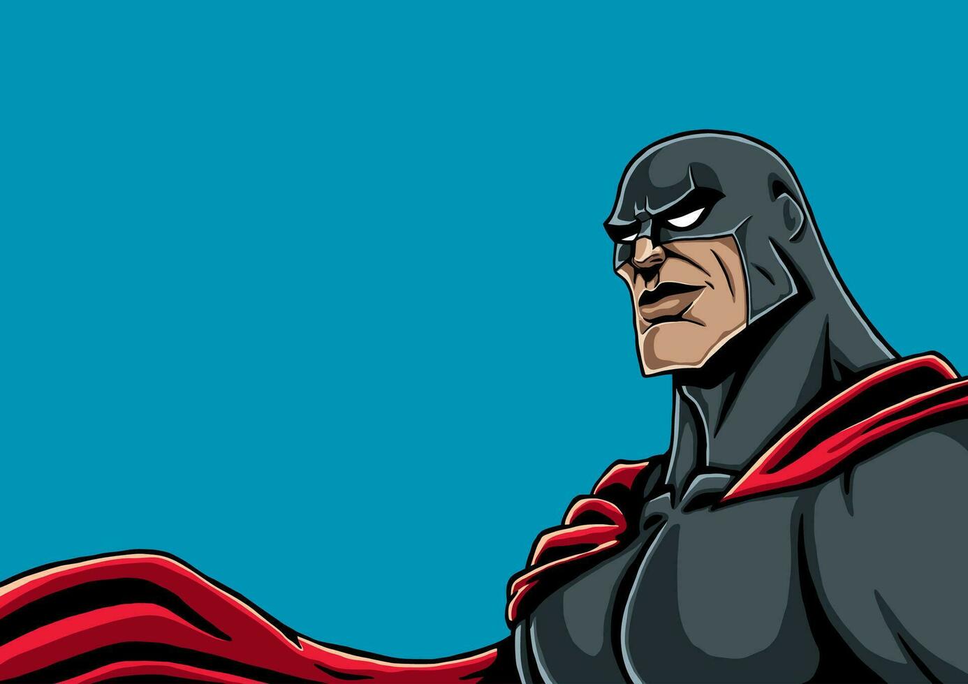 Superhero Portrait Black vector