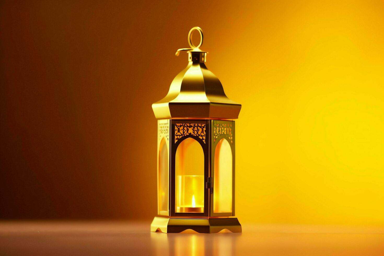 Eid mubarak and ramadan kareem greetings with islamic lantern and mosque. Eid al fitr background. Eid al fitr background of window concept by AI Generated photo