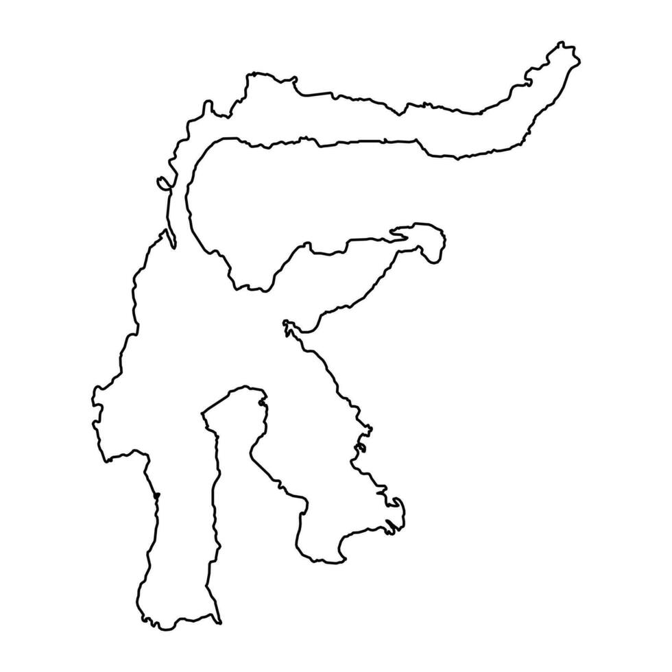 Sulawesi island map, region of Indonesia. Vector illustration.