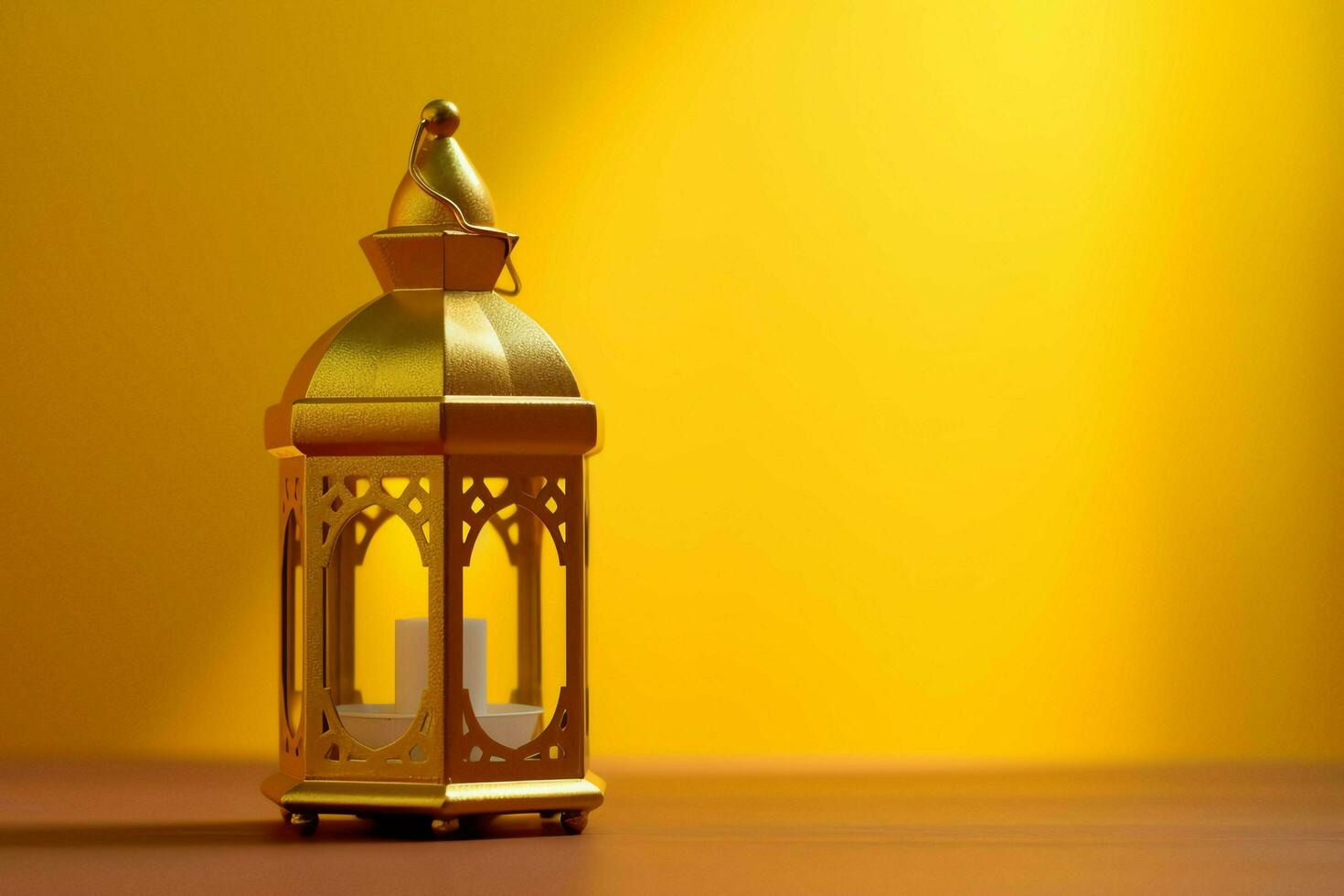 Eid mubarak and ramadan kareem greetings with islamic lantern and mosque. Eid al fitr background. Eid al fitr background of window concept by AI Generated photo