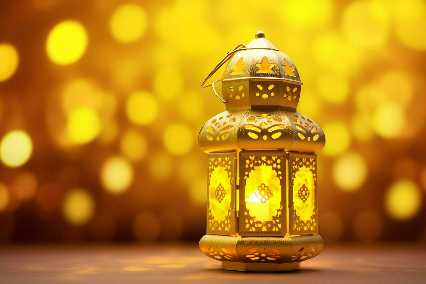 Eid mubarak and ramadan kareem greetings with islamic lantern and mosque. Eid al fitr background. Eid al fitr background of window concept by AI Generated photo