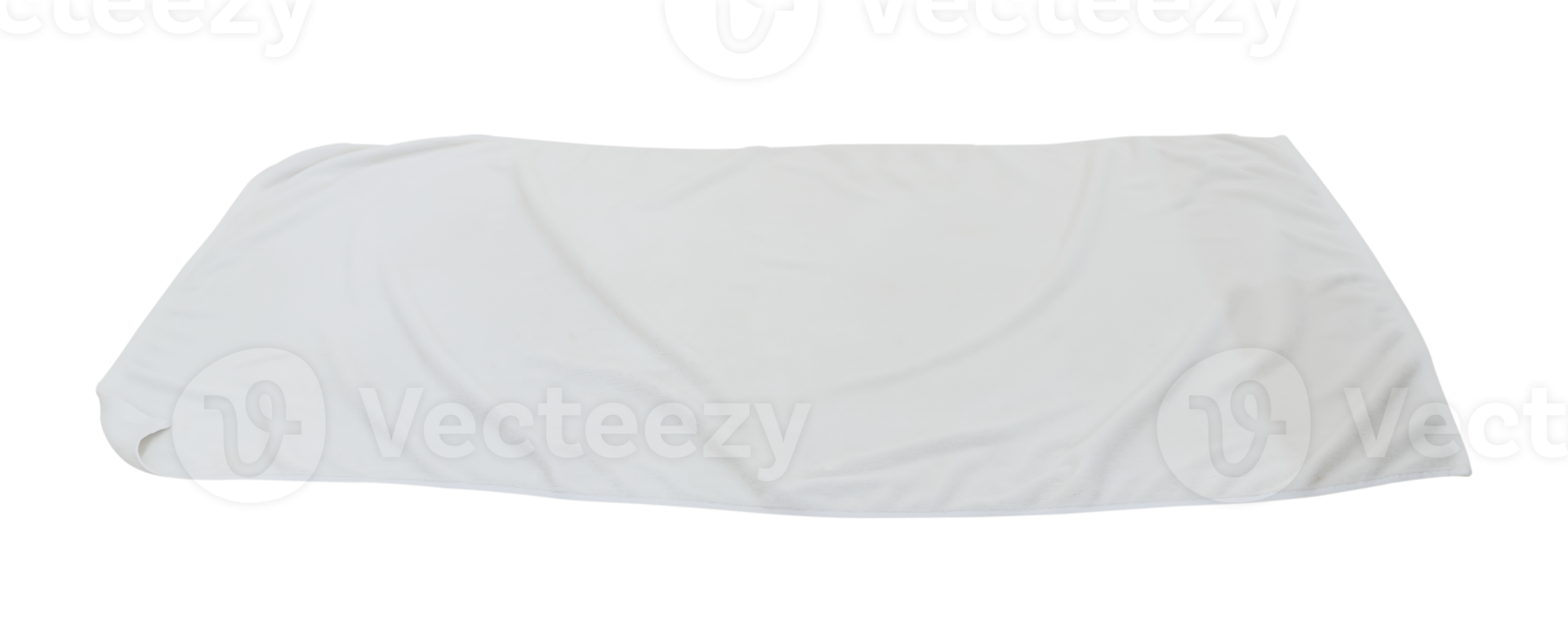 White towel after used isolated with clipping path in png file format