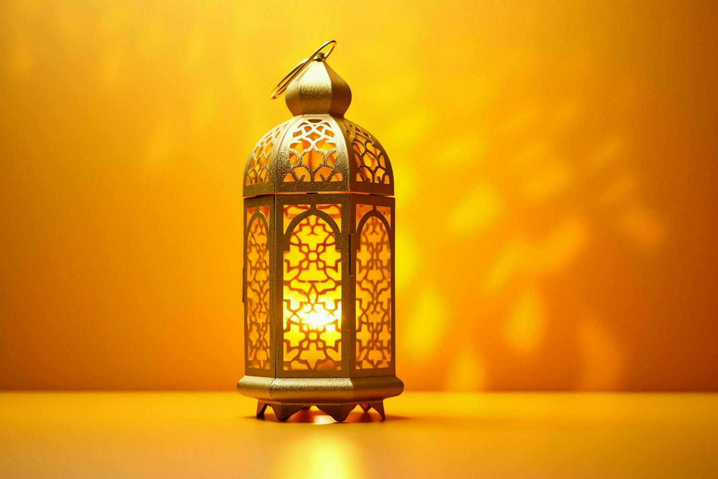 Eid mubarak and ramadan kareem greetings with islamic lantern and mosque. Eid al fitr background. Eid al fitr background of window concept by AI Generated photo