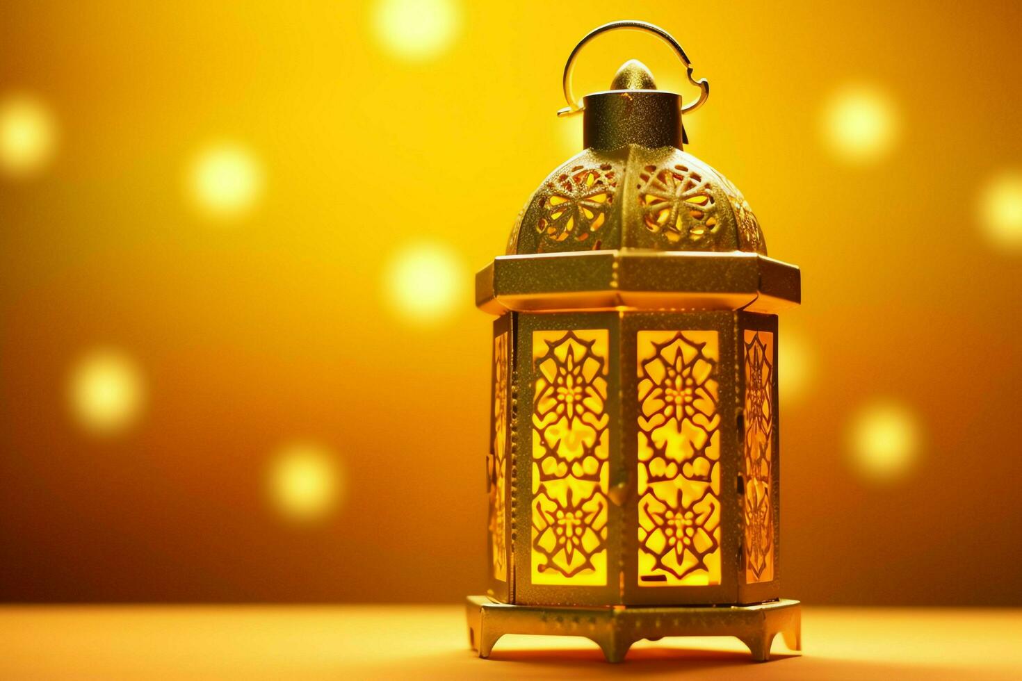 Eid mubarak and ramadan kareem greetings with islamic lantern and mosque. Eid al fitr background. Eid al fitr background of window concept by AI Generated photo