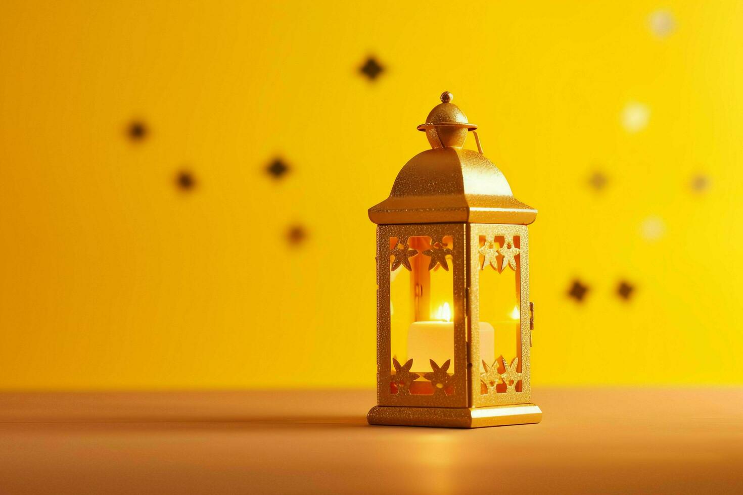 Eid mubarak and ramadan kareem greetings with islamic lantern and mosque. Eid al fitr background. Eid al fitr background of window concept by AI Generated photo