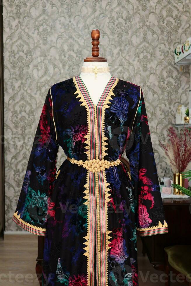 Traditional Moroccan caftan photo