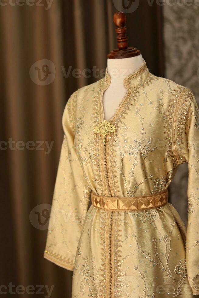 Traditional Moroccan caftan photo