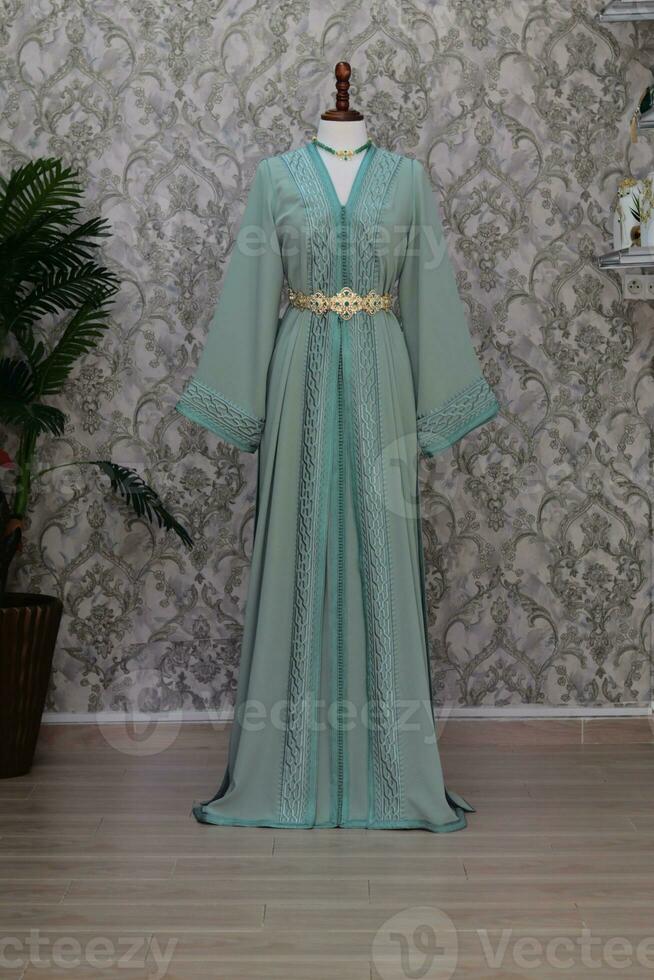 Traditional Moroccan caftan photo