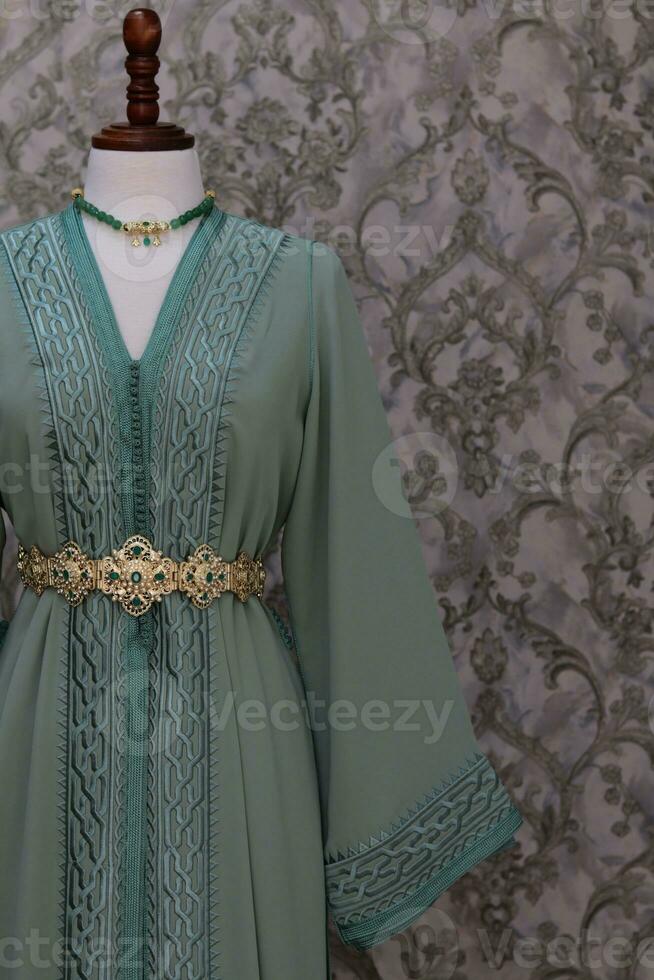Traditional Moroccan caftan photo