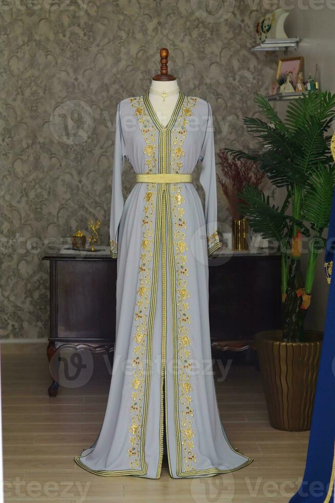 Traditional Moroccan caftan photo