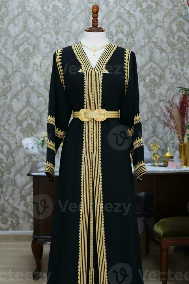 Traditional Moroccan caftan photo