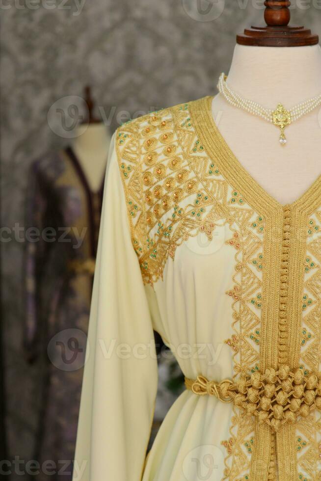 Traditional Moroccan caftan photo