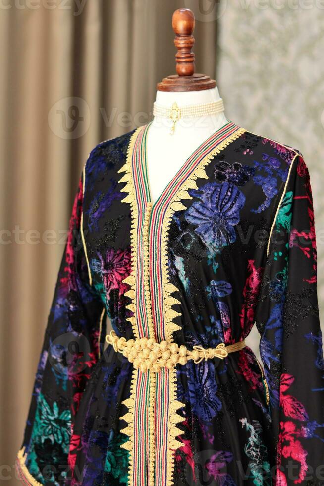 Traditional Moroccan caftan photo