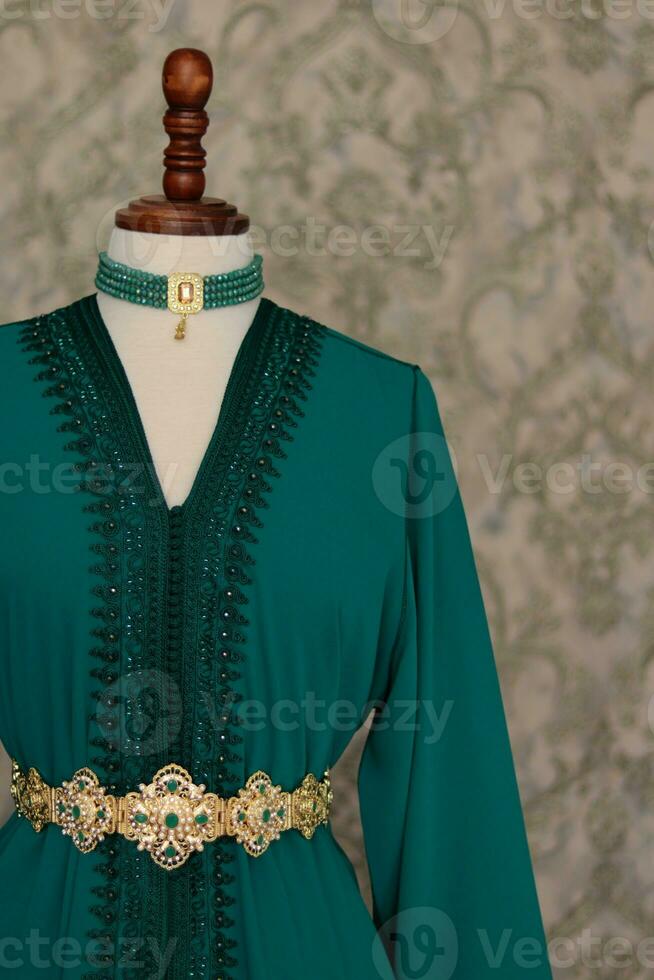 Traditional Moroccan caftan photo