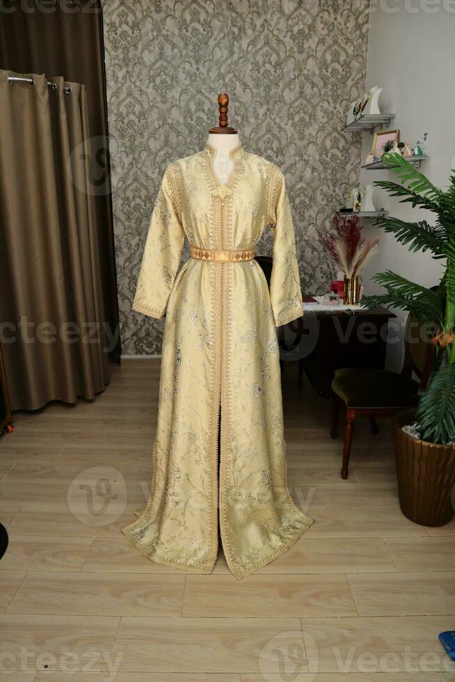 Traditional Moroccan caftan photo