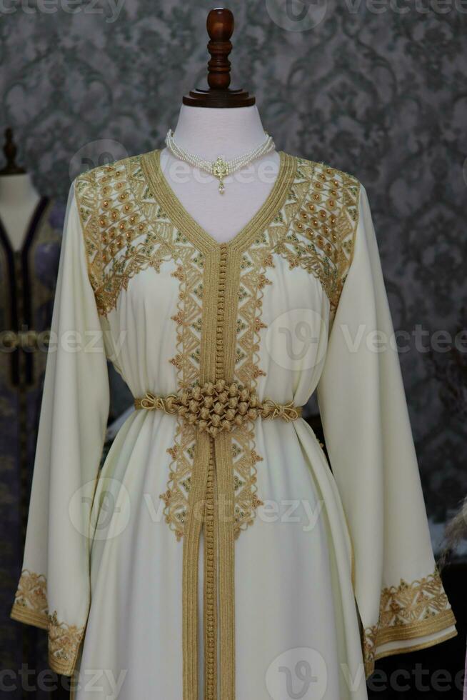 Traditional Moroccan caftan photo