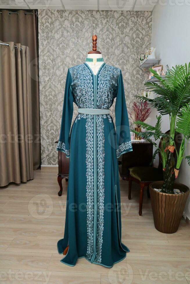 Traditional Moroccan caftan photo