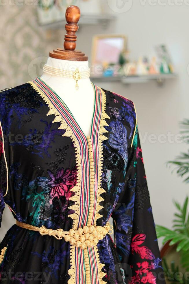 Traditional Moroccan caftan photo