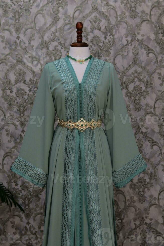 Traditional Moroccan caftan photo