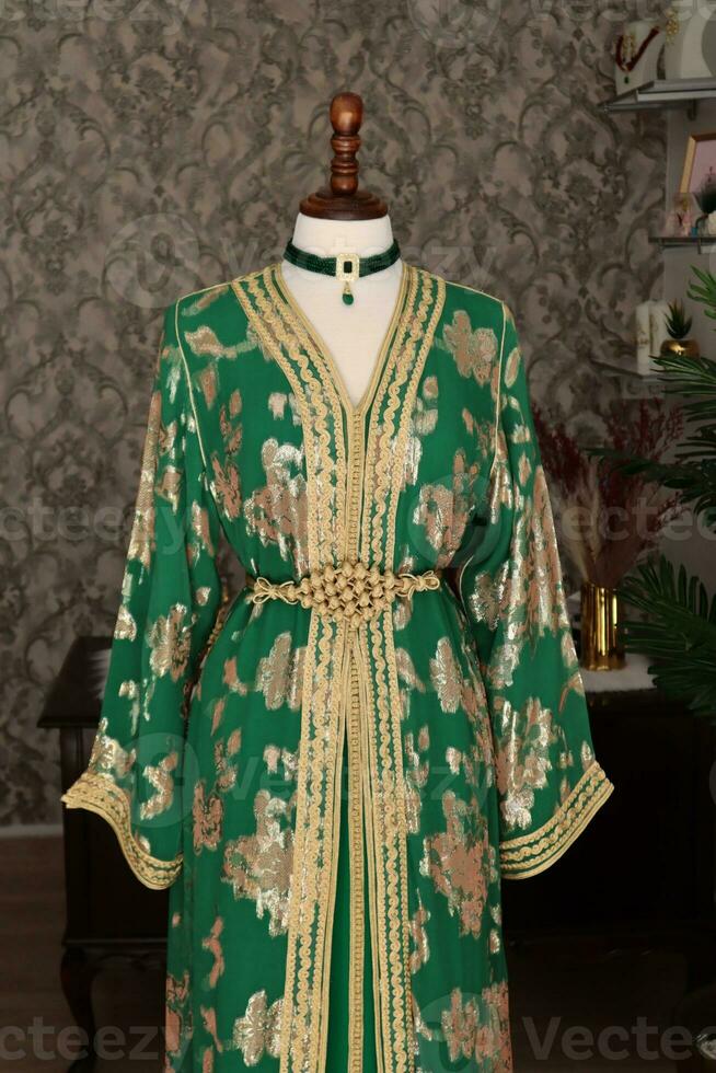 Traditional Moroccan caftan photo