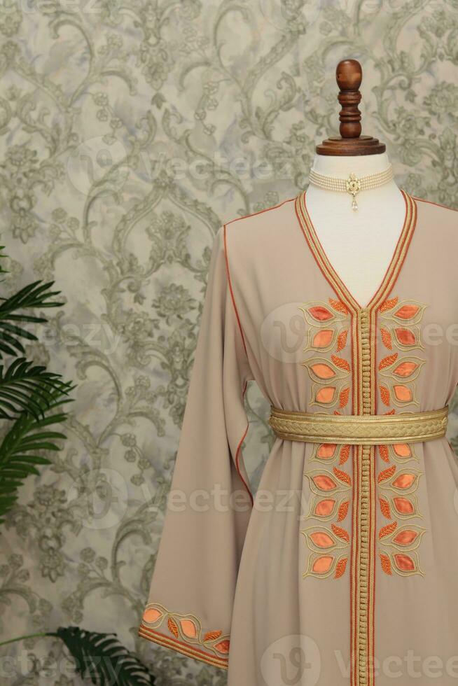 Traditional Moroccan caftan photo