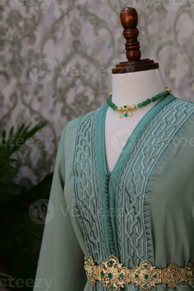 Traditional Moroccan caftan photo