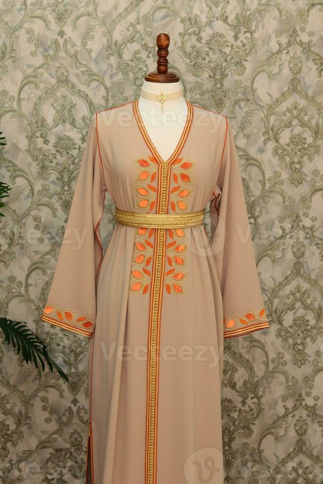 Traditional Moroccan caftan photo
