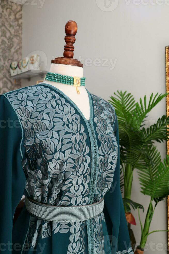 Traditional Moroccan caftan photo