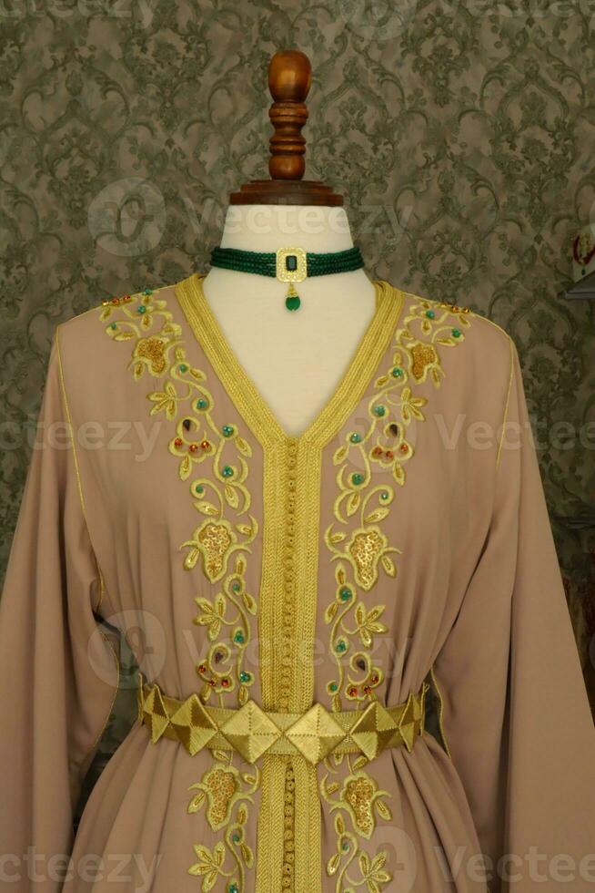 Traditional Moroccan caftan photo
