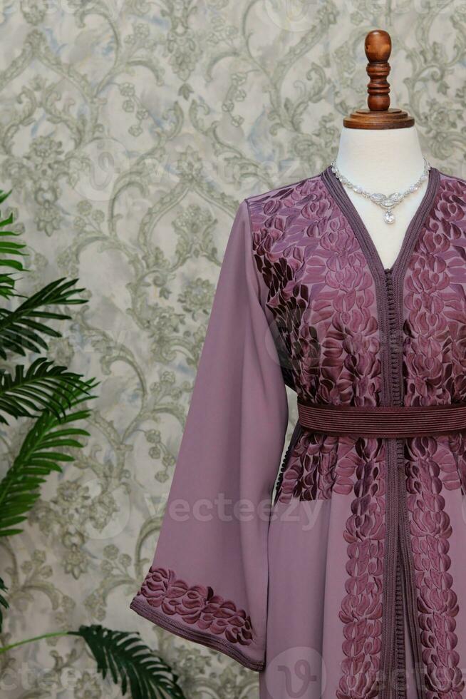 Traditional Moroccan caftan photo