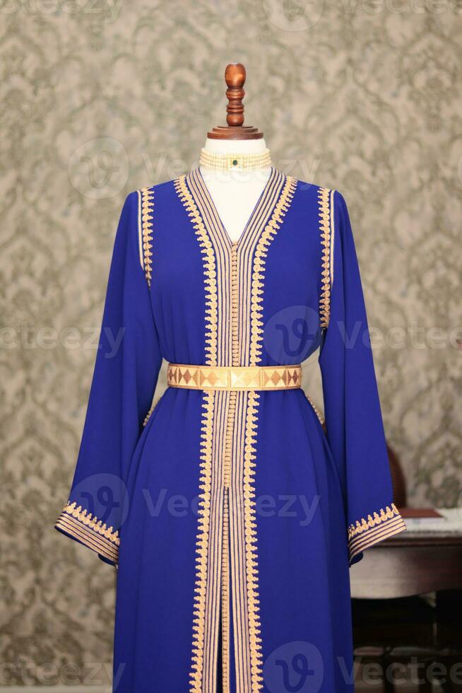 Traditional Moroccan caftan photo