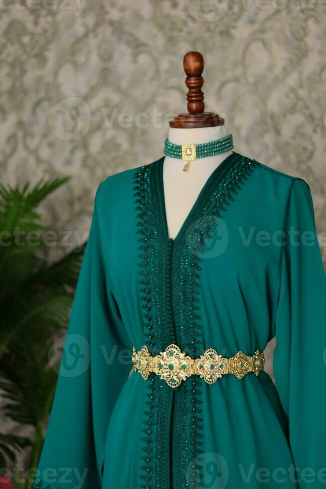 Traditional Moroccan caftan photo