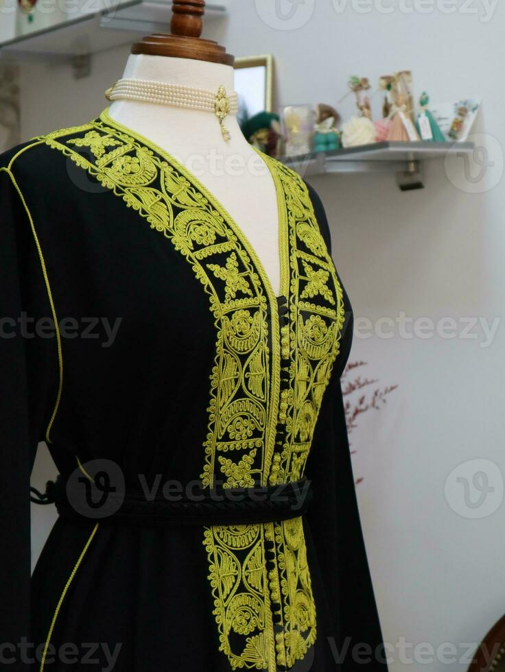 Traditional Moroccan caftan photo