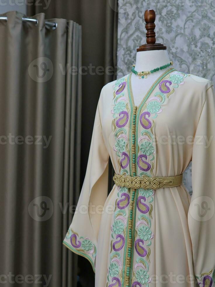 Traditional Moroccan caftan photo
