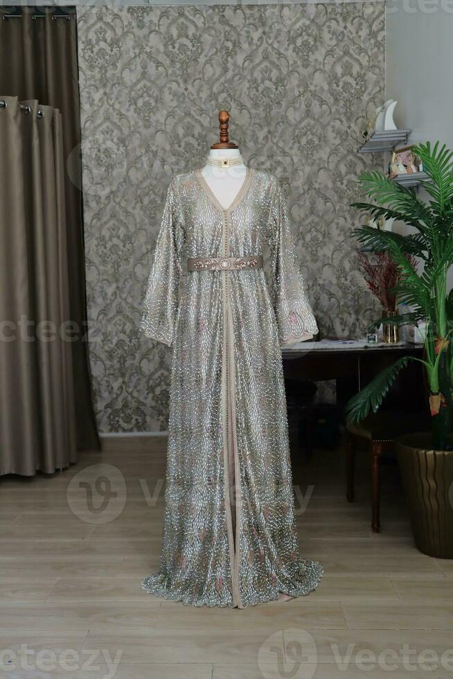 Traditional Moroccan caftan photo