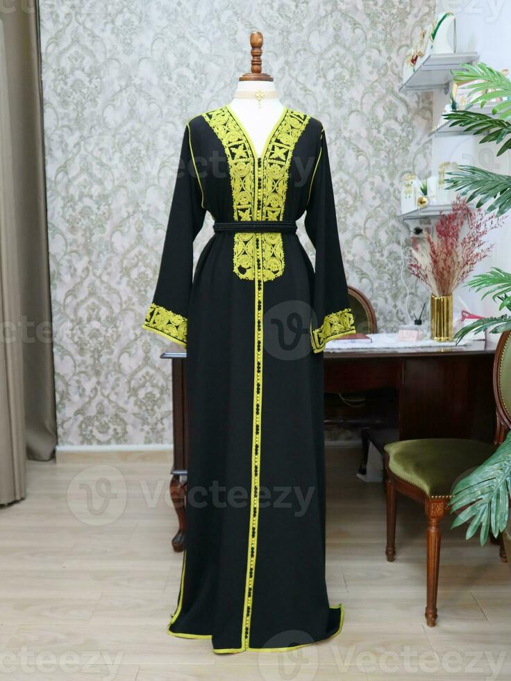 Traditional Moroccan caftan photo