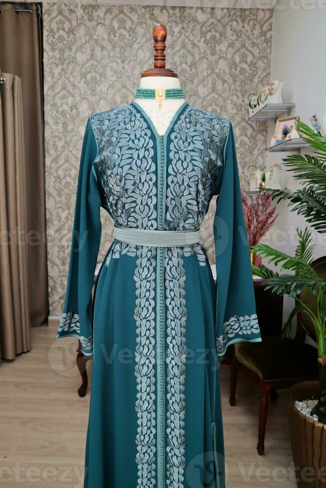 Traditional Moroccan caftan photo