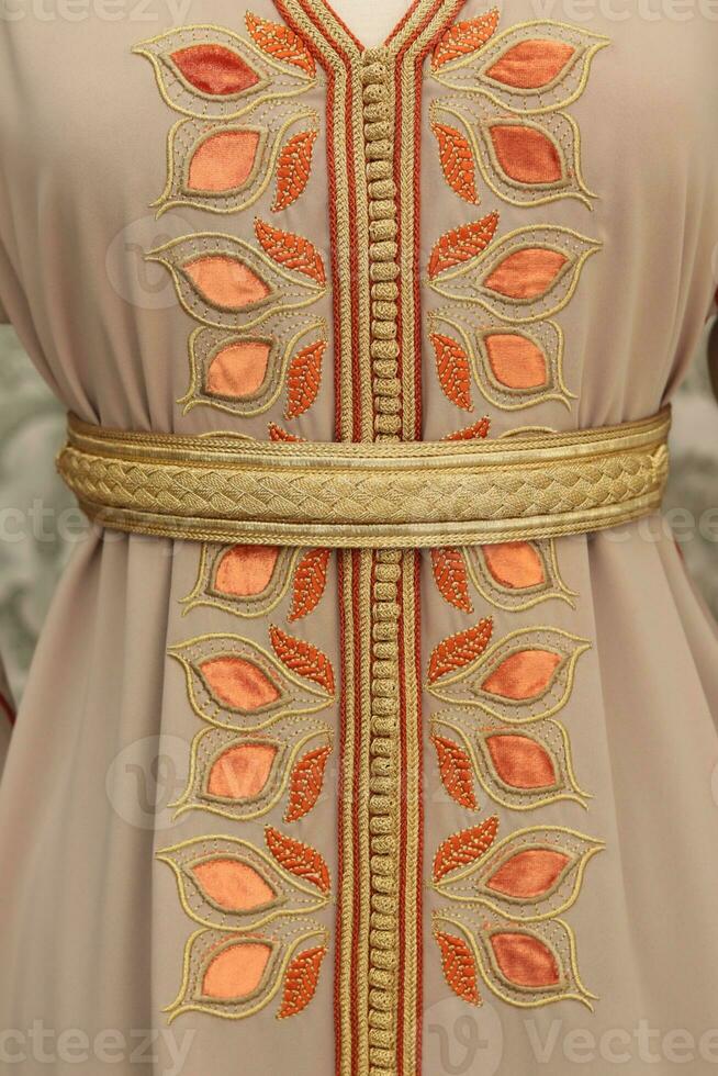 Traditional Moroccan caftan photo