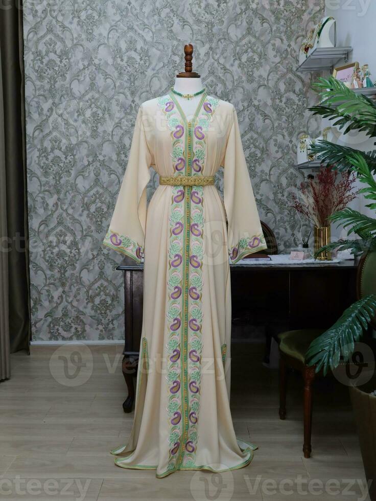 Traditional Moroccan caftan photo