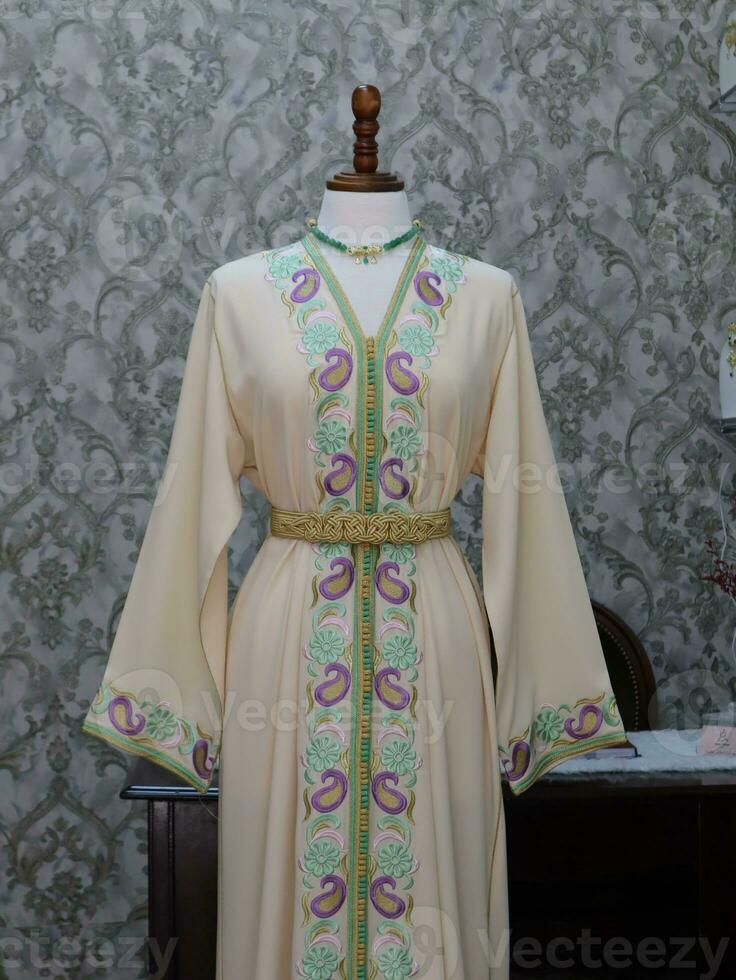 Traditional Moroccan caftan photo
