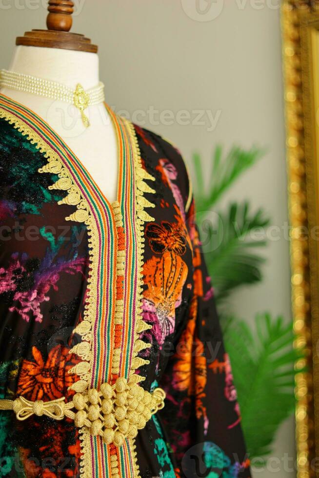 Traditional Moroccan caftan photo